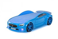 Car Bed NEO Blue, "Standart", LED Lights, Lower Light, Spoiler - Cot