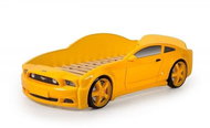 Dětská postel auto Futuka kids LIGHT 3D MG ŽLUTÁ - Postel