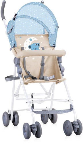 Stroller Lorelli LIGHT BLUE&BEIGE MOON BEAR - Baby Buggy - Main image