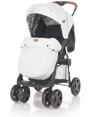 Stroller Lorelli INES + Carrycot GREY&BLACK CROS - Baby Buggy - Main image