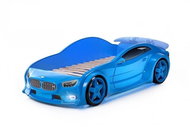 Dětská postel auto Futuka kids EVO MOTOR + LED světlomety + Spodní světlo + Spojler MODRÁ - Postel
