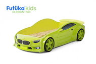 Dětská postel auto Futuka kids EVO MOTOR + Spojler ZELENÁ - Postel
