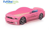 Postel auto LIGHT PLUS  F-Mustang  růžová, LED světla - Postel