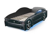 Postel auto LIGHT  F-Mustang  černá, Spodní světlo - Postel