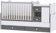 Multifunctional Cot Lorelli MINI MAX New 190x72 WHITE/VINTAGE GREY - Cot