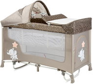 Travel cot and playpen 2in1 Lorelli SAN REMO ROCKER with rocking function BEIGE ELEPHANT - Travel Bed