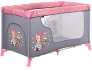 Travel cot Lorelli MOONLIGHT 1 layer PINK TRAVELLING - Travel Bed