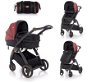 Stroller Lorelli ADRIA (2-in-1) + Carrycot + Stroller Bag BLACK&RED - Baby Buggy