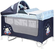 Travel cot and playpen 2in1 Lorelli SAN REMO ROCKER with rocking function BLUE BEAR - Travel Bed