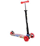 Children's three-wheeled scooter Lorelli RAPID with LED lighted wheels GRAFFITI - Children's Scooter