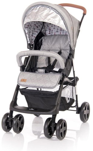 Stroller Lorelli TERRA + Carrycot DARK GREY LIGHTHOUSE - Baby Buggy - Main image
