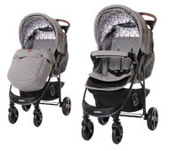 Stroller Lorelli DAISY + Carrycot DARK GREY LIGHTHOUSE - Baby Buggy