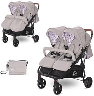 Stroller for Twins Lorelli DUO + Carrycot + Stroller Bag DARK GREY LIGHTHOUSE - Baby Buggy