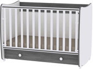Multifunctional Cot Lorelli DREAM NEW 120x60CM WHITE/VINTAGE GREY - Cot