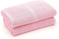 Baby crochet cotton blanket Lorelli 75x100 CM PINK - Blanket