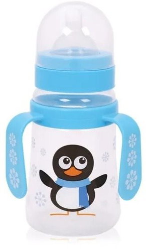 Lorelli feeding bottle 250 ML with wide mouth BLUE PENGUIN - Baby Bottle - Main image