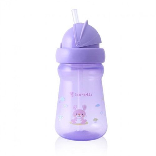 Lorelli sports bottle with straw 200 ML MINI SPORT ANIMALS BLUE - Children's Water Bottle - Main image