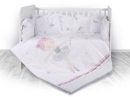 4-piece set of crib bedding Lorelli LILY RANFORCE BALLETT PINK - Children's Bedding