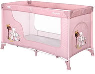 Travel cot Lorelli MOONLIGHT 1 layer BEIGE ROSE RABBITS - Travel Bed