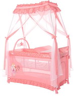 Lorelli MAGIC SLEEP 2in1 travel cot and playpen + PINK PRINCESS canopy - Travel Bed