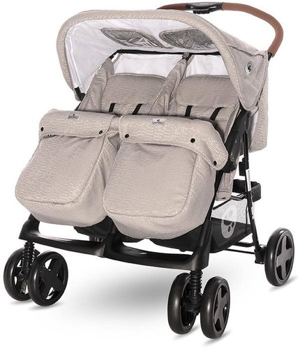 Stroller for Twins Lorelli TWIN + Carrycot + Stroller Bag STRING - Baby Buggy - Main image