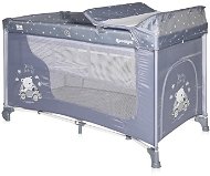 Travel cot and playpen 2in1 Lorelli MOONLIGHT SILVER BLUE CAR - Travel Bed