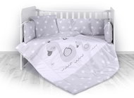 5-piece crib set - 4 mattress Lorelli RANFORCE SWAN GRAY - Crib Bumper