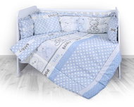 5-Piece Crib Set - 4 Mantinel Lorelli RANFORCE FRIENDS BLUE - Crib Bumper