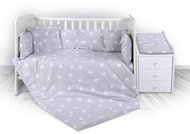 Bed linen TREND RANFORCE SWANS & STARS GRAY - Children's Bedding