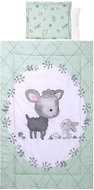 4 piece bed linen LORELLI RANFORCE LAMB GREEN - Children's Bedding