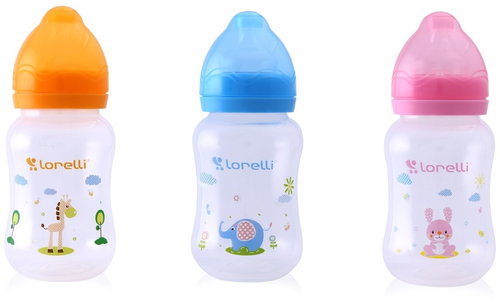 250ML WIDE NECK FEEDING BOTTLE ANIMALS - Children's Water Bottle - Main image