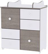 Dětská skříňka Lorelli COLOUR WHITE/COFFEE - Skříňka