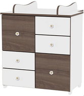 Dětská skříňka Lorelli COLOUR WHITE/WALNUT - Skříňka