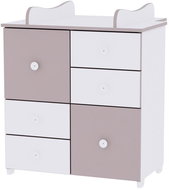 Dětská skříňka Lorelli NEW COLOUR WHITE&CAPPUCCINO - Skříňka