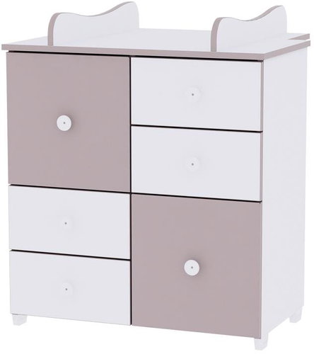 Dětská skříňka Lorelli NEW COLOUR WHITE&CAPPUCCINO - Skříňka - Main image