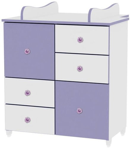 Dětská skříňka Lorelli COLOUR WHITE/VIOLET - Skříňka - Main image