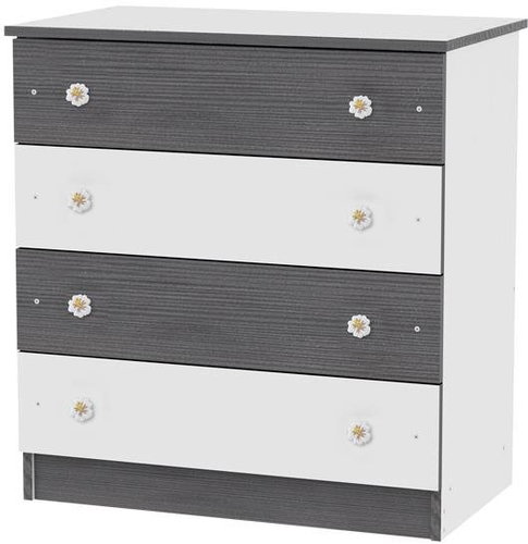 Dětská komoda Lorelli NEW WHITE/GRAPHITE - Komoda - Main image