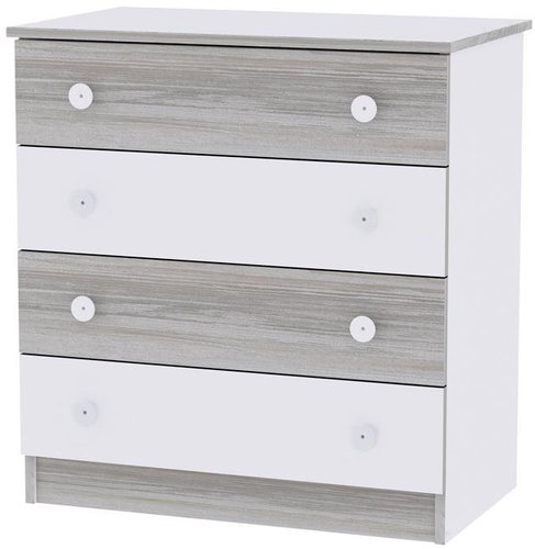 Dětská komoda Lorelli NEW WHITE/ARTWOOD - Komoda - Main image