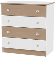 Dětská komoda Lorelli NEW WHITE/BEECH - Komoda