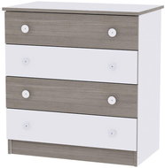 Dětská komoda Lorelli NEW WHITE/COFFEE - Komoda