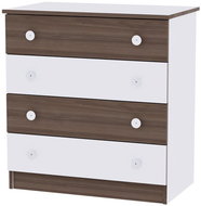 Dětská komoda Lorelli NEW WHITE/WALNUT - Komoda