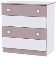 Dětská komoda Lorelli NEW WHITE/CAPPUCCINO - Komoda