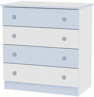 Dětská komoda Lorelli NEW  WHITE&BLUE - Komoda