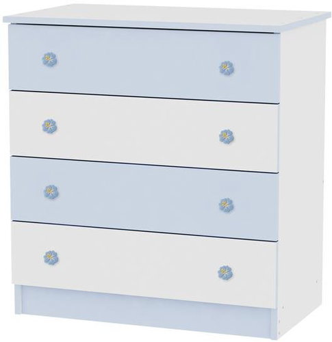 Dětská komoda Lorelli NEW  WHITE&BLUE - Komoda - Main image