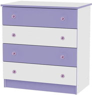 Dětská komoda Lorelli NEW WHITE&VIOLET - Komoda