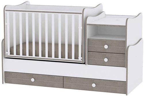 Lorelli COMBO cot 172/72 WHITE/COFFEE - Cot - Main image