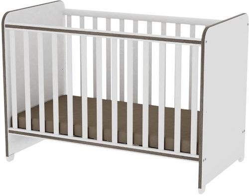 Baby Cot Lorelli SWEET DREAM 60/120 WHITE/COFFEE - Cot - Main image