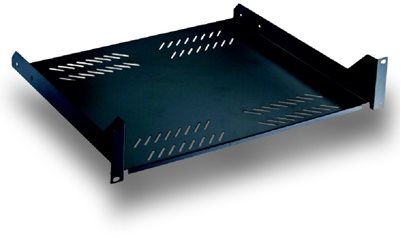 Datacom 19" polc, perforált, 2U, 400mm - Tároló polc - Fő fotó