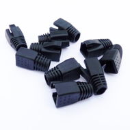 Datacom Huelse für RJ45-Stecker (CAT6A, CAT7) schwarz (10 Stück) - Stecker-Abdeckung