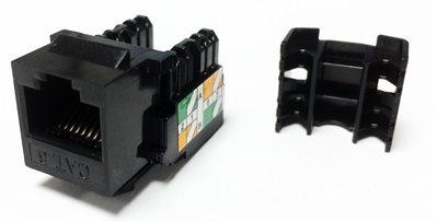 Datacom RJ45 UTP CAT6 (DUAL) MINI Black - Keystone - Main image